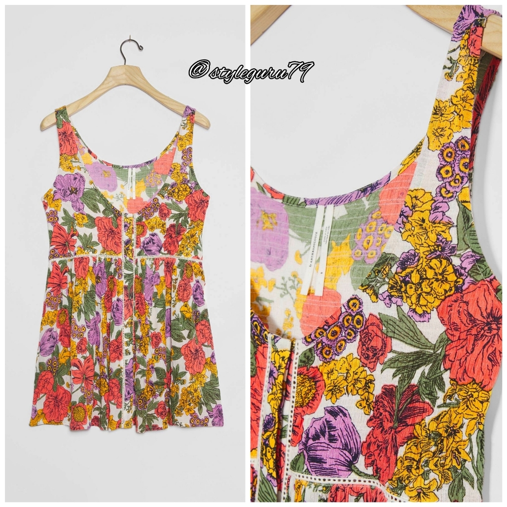 NWT, Anthropologie, Jules Babydoll Tunic Top